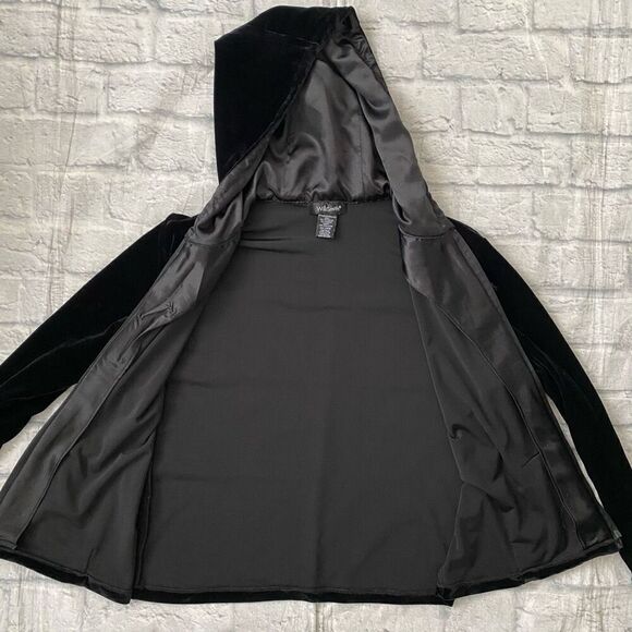 Willi Smith women L velour matching suit w/zip up jacket and cargo pants black - Picture 4 of 16